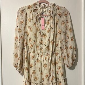 Society Cream Floral Dress